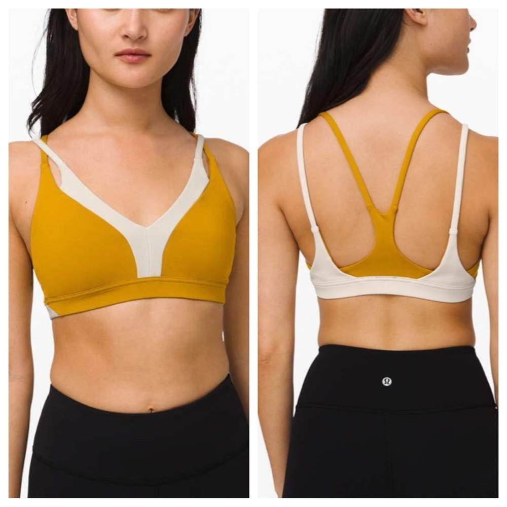 Lululemon New Ambition Bra Fools Gold Light Ivory 51800